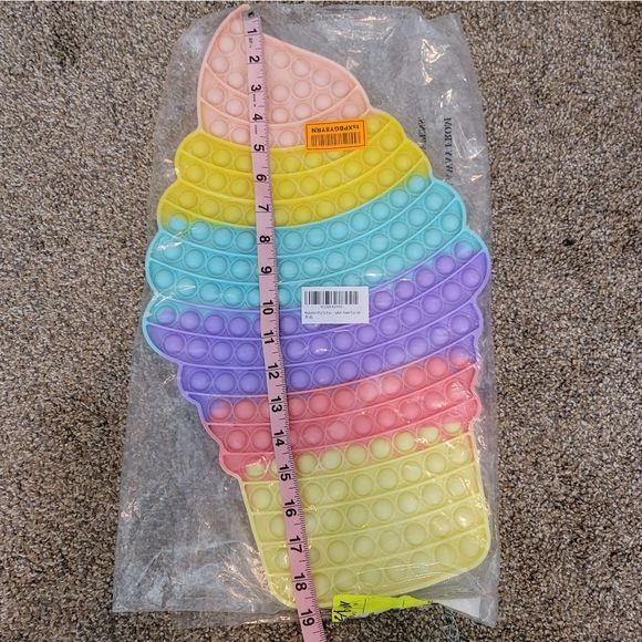 New-Large 19" Ice cream Cone Pop It Fidget Toy - Picture 2 of 2